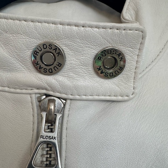 Rudsak “Lajour White Diamond Leather Moto Jacket NWOT - Picture 10 of 17